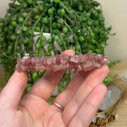 Strawberry Quartz Hair Clip