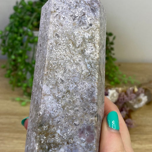 Purple Moss Agate Tower (A920)