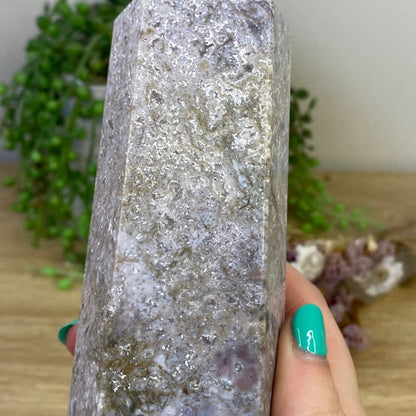Purple Moss Agate Tower (A920)