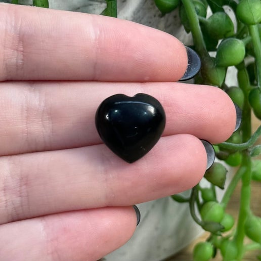 Black Obsidian Tiny Hearts