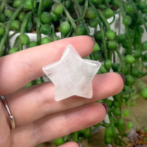 Clear Quartz Star Air Vent Car Clip