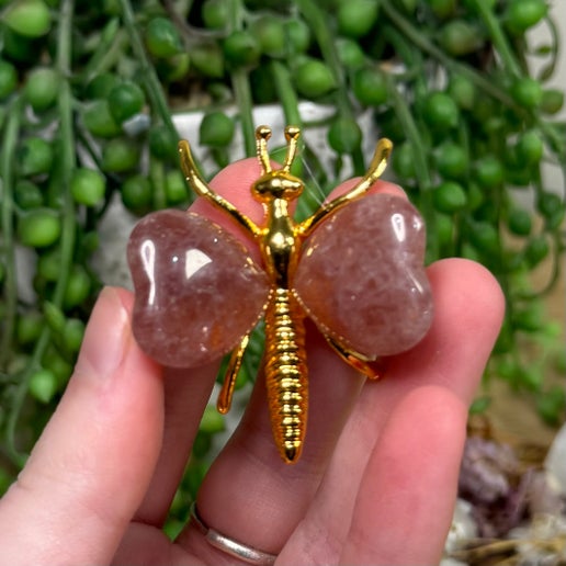 Strawberry Quartz Dragonfly (I735)