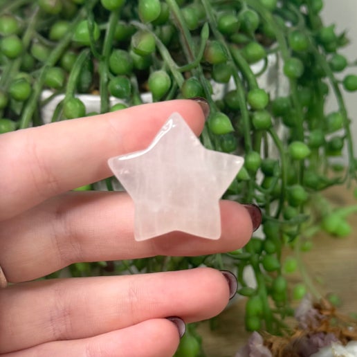 Rose Quartz Star Air Vent Car Clip