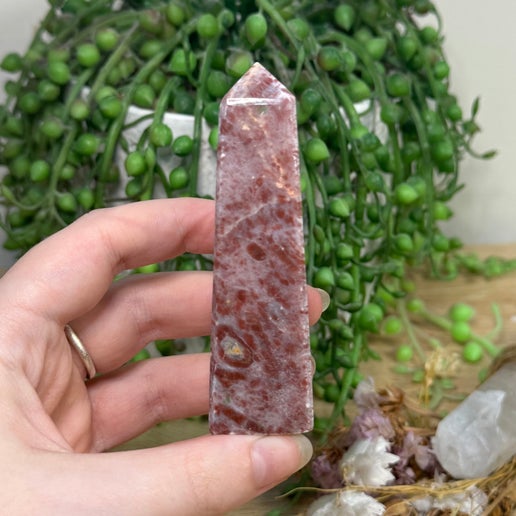 Strawberry Calcite Point (C851)