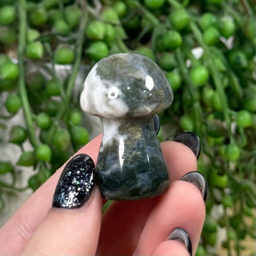 Moss Agate Medium Mushrooms