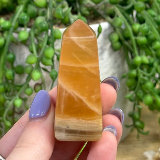 Honey Calcite Point (J67)