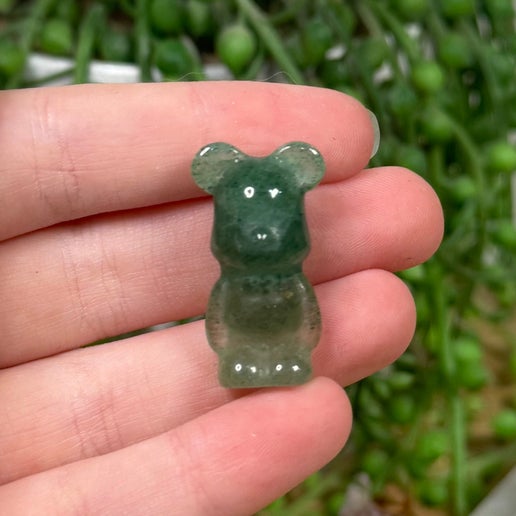 Green Strawberry Quartz Small Bear