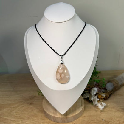 Flower Agate Necklace (E509)