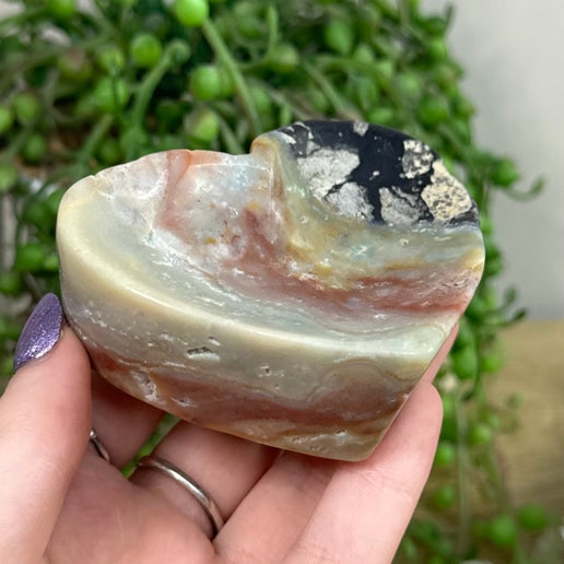 Caribbean Calcite Heart Bowl (C462)