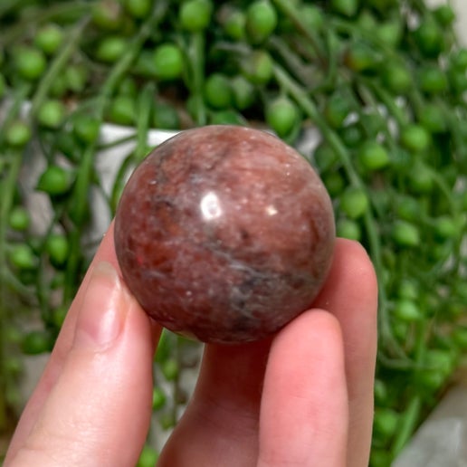 Strawberry Calcite Sphere (B909)