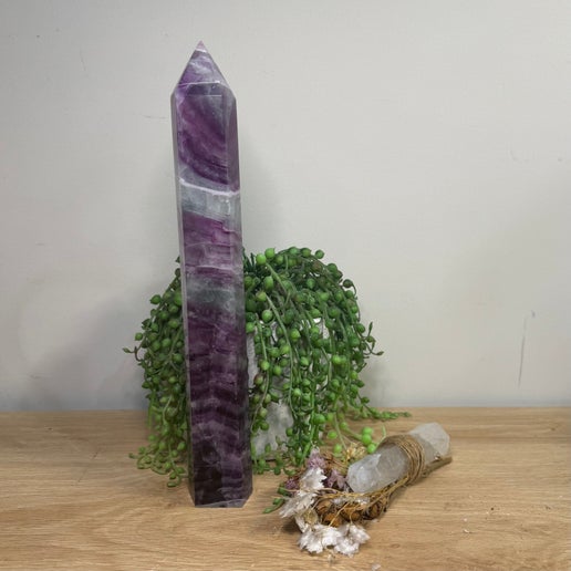 Rainbow Fluorite Tower (H634)