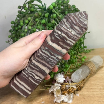 Purple Zebra Jasper Tower (D88)