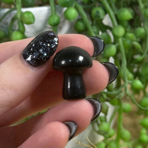 Black Obsidian Mini Mushroom