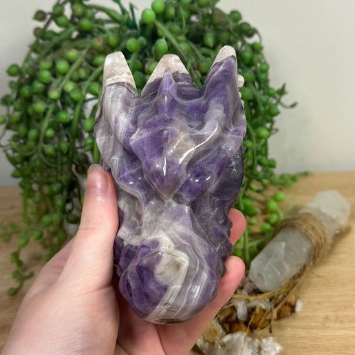 Dream Amethyst Dragon Head (H635)