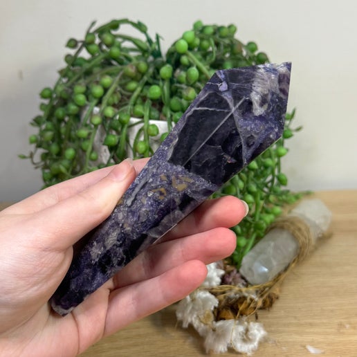 Purple Fluorite Wand (K376)