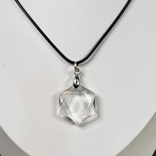 Clear Quartz Hexagon Necklace (J511) (J513) (J512)