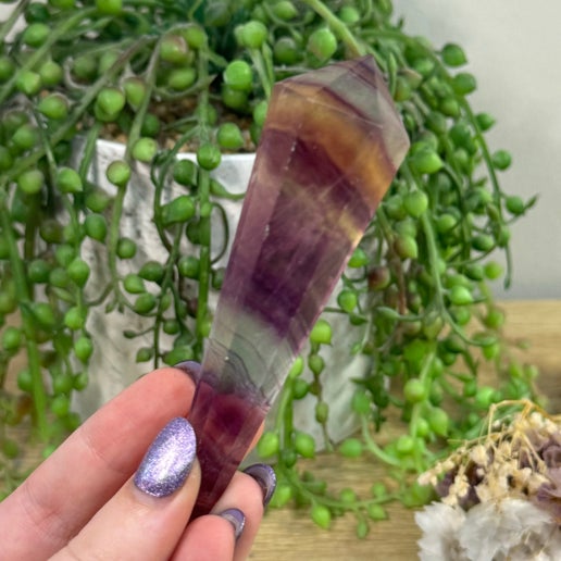 Rainbow Fluorite Wand (E455)