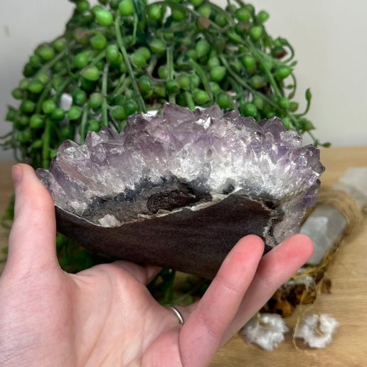 Amethyst Cluster Tea Light Holder (I769)