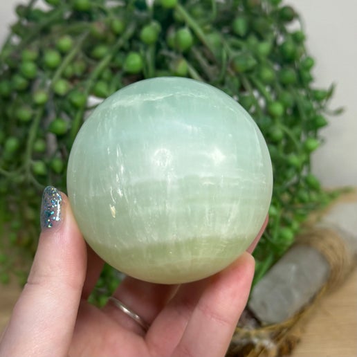 Ice Caribbean Calcite Sphere (J296)