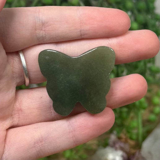 Green Aventurine Butterfly Air Con Vent Clip