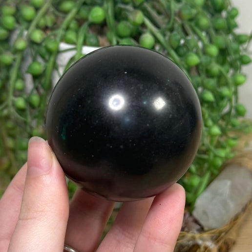 Black Tourmaline Sphere (H639)