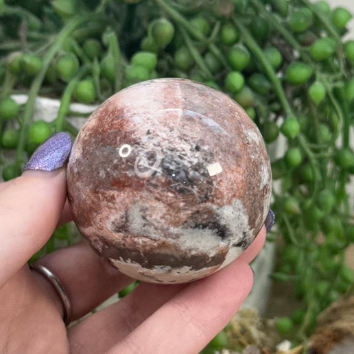 Mexican Crazy Lace Agate Sphere (H887)