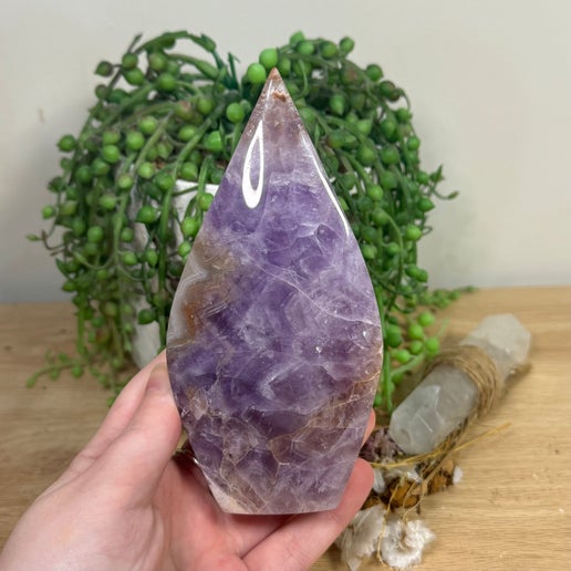 Amethyst / Mexican Crazy Agate Arch Free Form (J840)