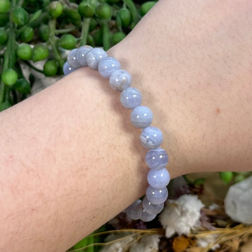 Blue Lace Agate Bracelet (J505)