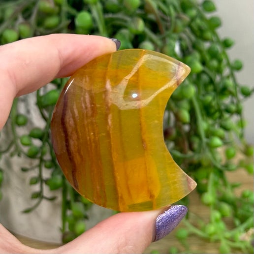 Yellow Fluorite Moon (G47)