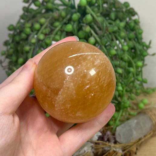 Honey Calcite Sphere (K530)