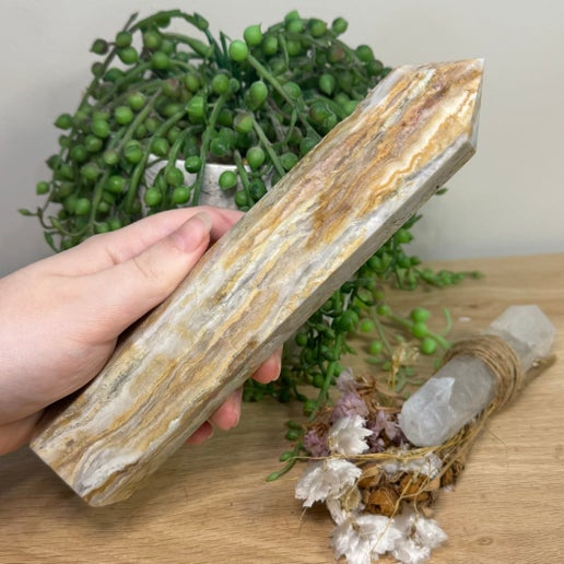 Crazy Lace Agate Tower (K773)