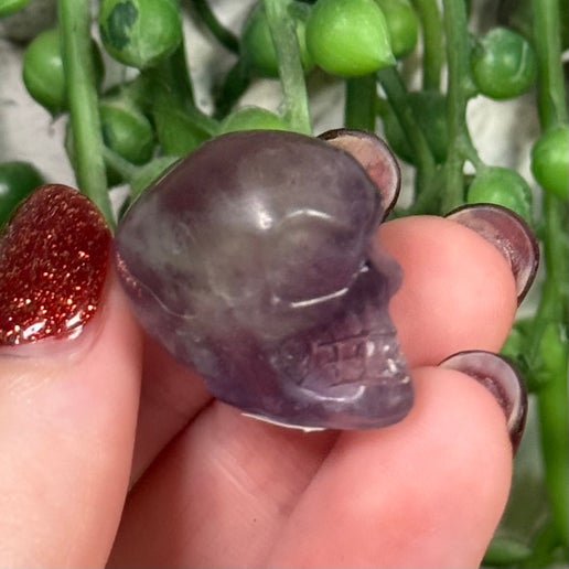 Purple Fluorite Small Skull