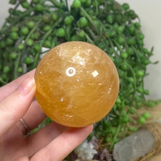Honey Calcite Sphere (K528)
