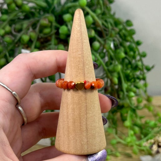 Carnelian Beaded Ring