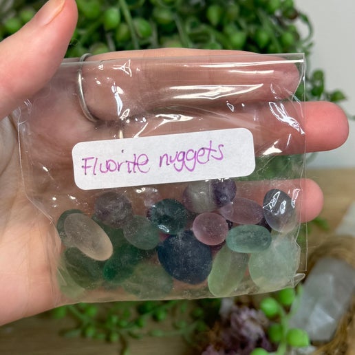 Fluorite 50gram Nugget Bag