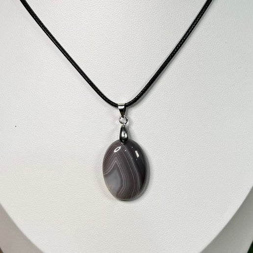 Botswana Agate Necklace (J510)