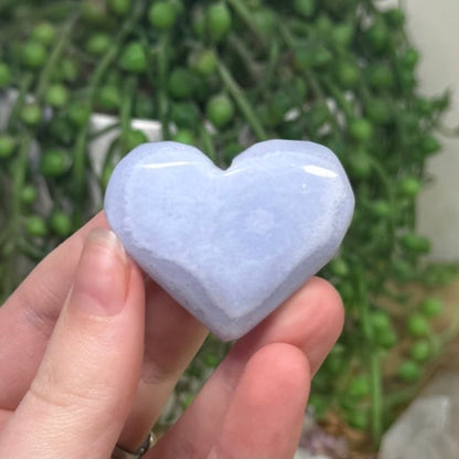 Blue Lace Agate Heart (G224)