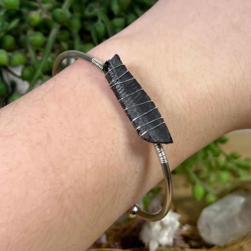 Black Obsidian Bangle