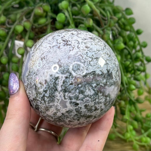 Colourful Moss Agate Sphere (H745)