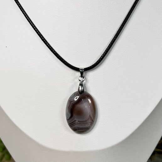 Botswana Agate Necklace (J509)