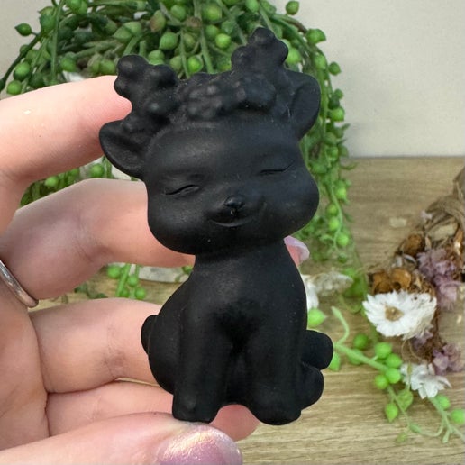 Black Obsidian Reindeer