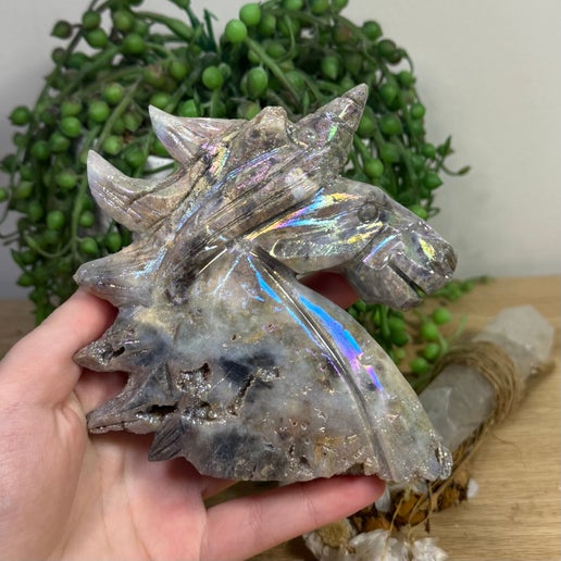 Aura Sphalerite Unicorn Head (H946)