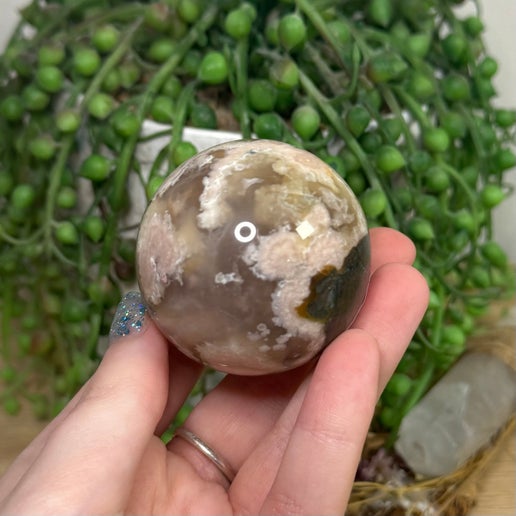 Flower Agate Sphere (J772)