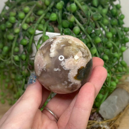 Flower Agate Sphere (J772)