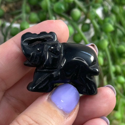 Black Obsidian Elephant (I502)