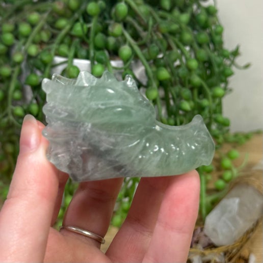 Green Fluorite Dragon Head (E806)