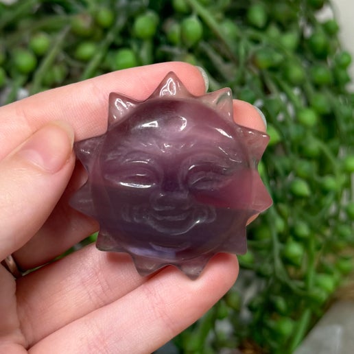 Purple Fluorite Sun Face (L441)