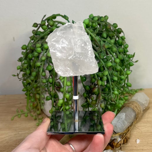 Clear Quartz Raw On Stand (L46)