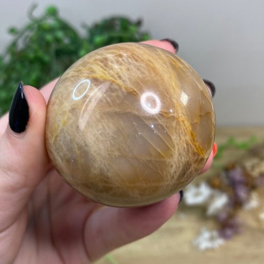 Peach Moonstone Sphere (B136)