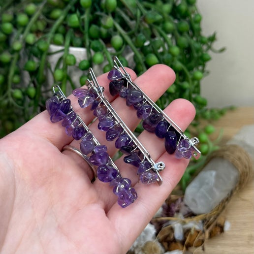 Amethyst Hair Clip